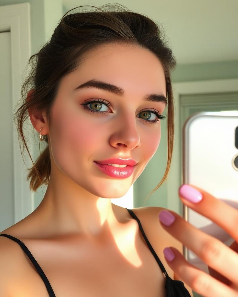 Customer wearing Greyon Premium Matte Liquid Lipstick